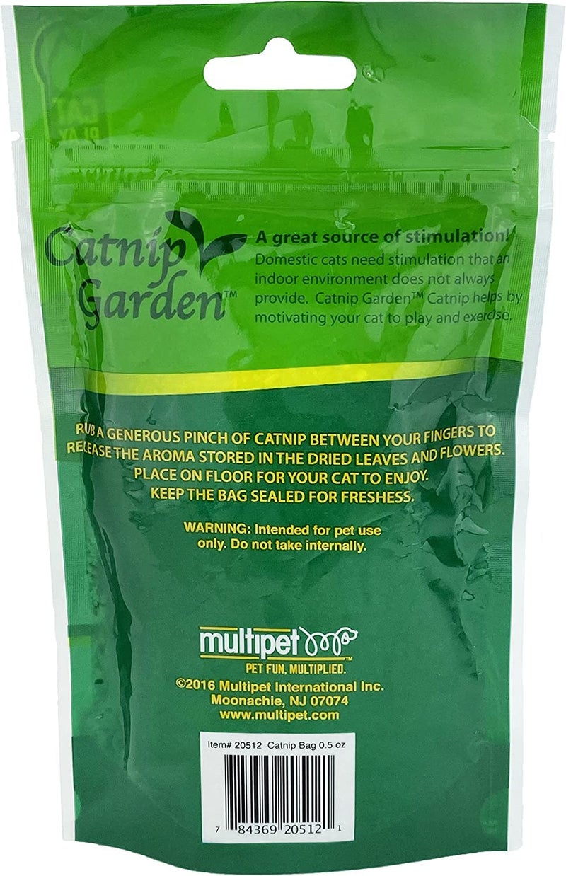 Multipet Gusseted Bag of Catnip Toy, 1/2 oz - Image 1